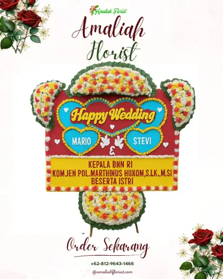 Papan Bunga Pernikahan Beringkit